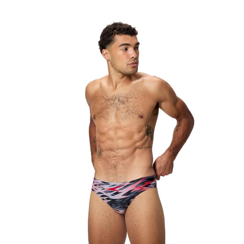 Плавки чоловічі HYPERBOOM PRINT BRIEF 2.5" BLK/RED